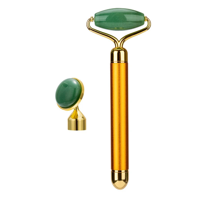 Jade Facial Roller with Micro-Vibration – Natural Skincare for Everyday Glow