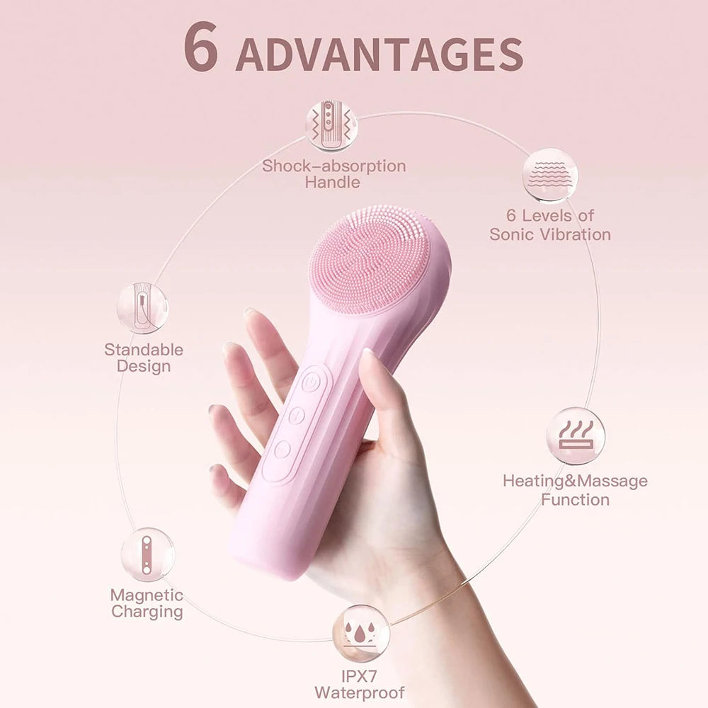Rechargeable Sonic Facial Brush – Deep Cleansing for Radiant Skin