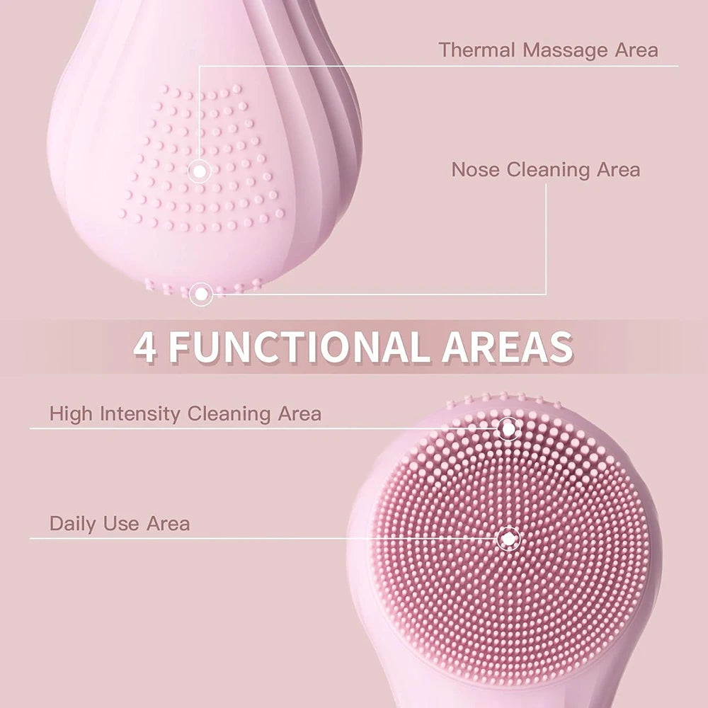 Rechargeable Sonic Facial Brush – Deep Cleansing for Radiant Skin